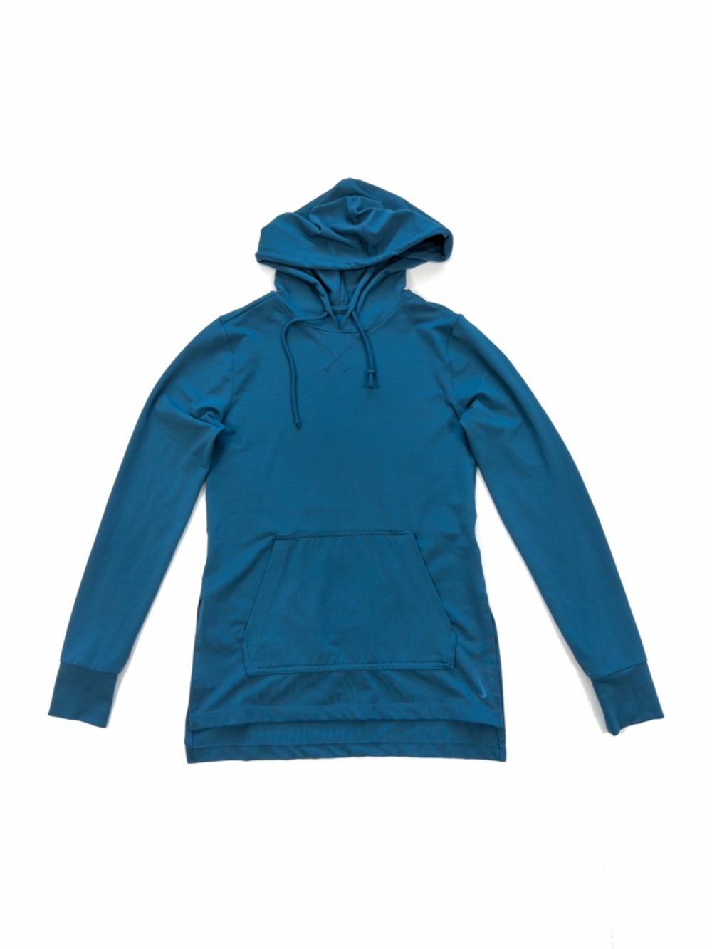Nike Womens Hoodie Yoga Lightweight Cover Up Hi-Low Size XS - Blue